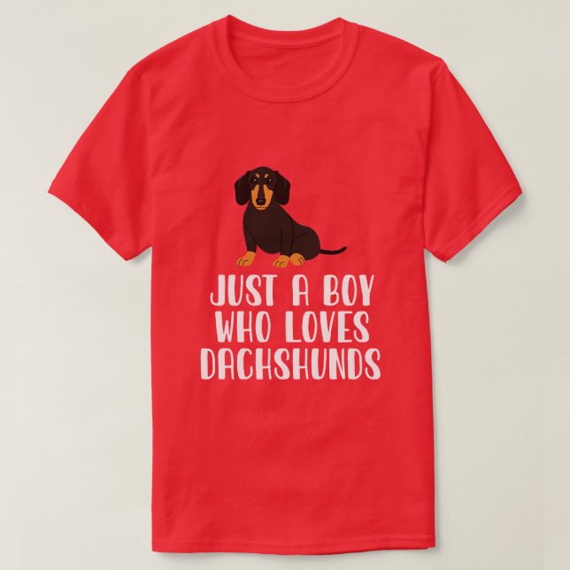 Nur ein Junge, der Dackeln Liebe T-Shirt (Design vorne)
