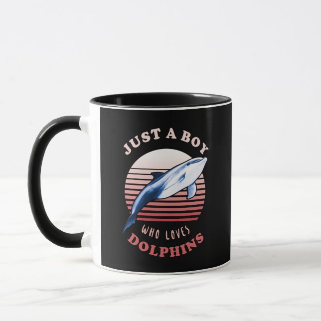 Nur ein Junge, der Delphine Liebe Tasse (Links)