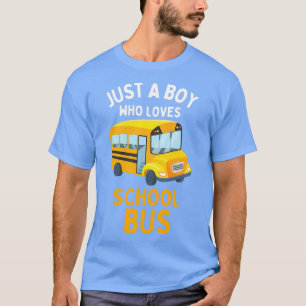 Nur ein Junge, der den Schulbus 10 Liebe T-Shirt