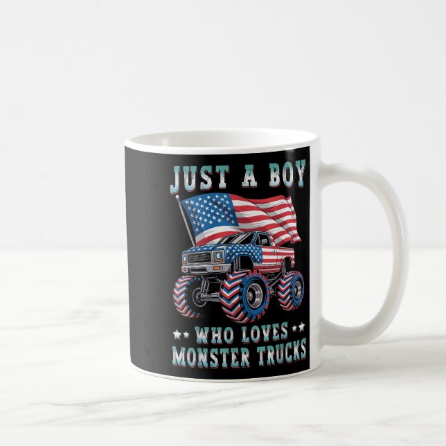 Nur ein Junge, der die amerikanische Flagge für LK Kaffeetasse (Rechts)