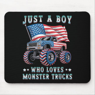Nur ein Junge, der die amerikanische Flagge für LK Mousepad