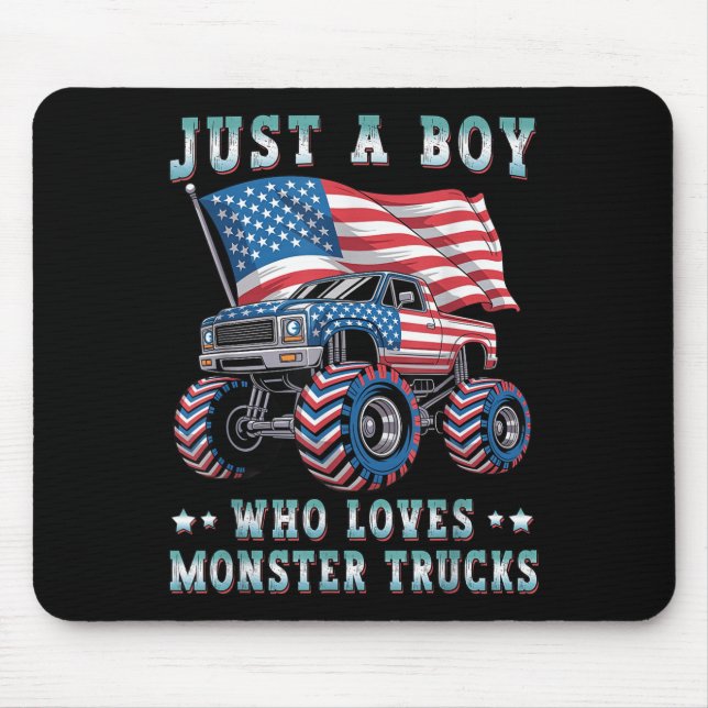 Nur ein Junge, der die amerikanische Flagge für LK Mousepad (Vorne)