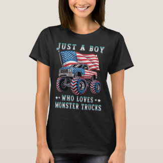 Nur ein Junge, der die amerikanische Flagge für LK T-Shirt