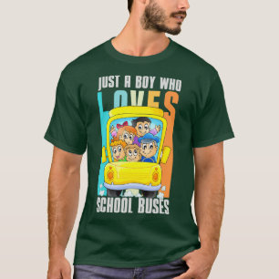 Nur ein Junge, der die Schule Lieben fährt, fährt T-Shirt