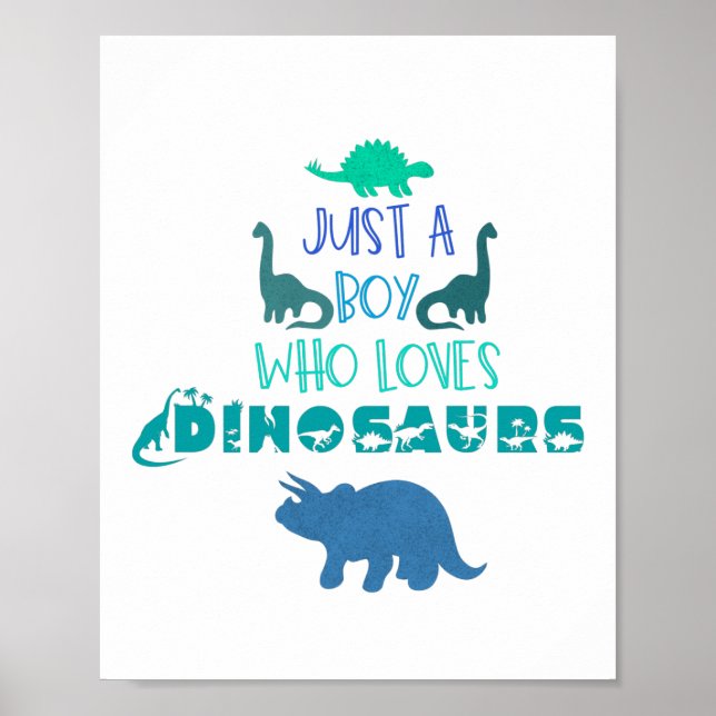 Nur ein Junge, der Dinosaurier Liebe Poster (Vorne)
