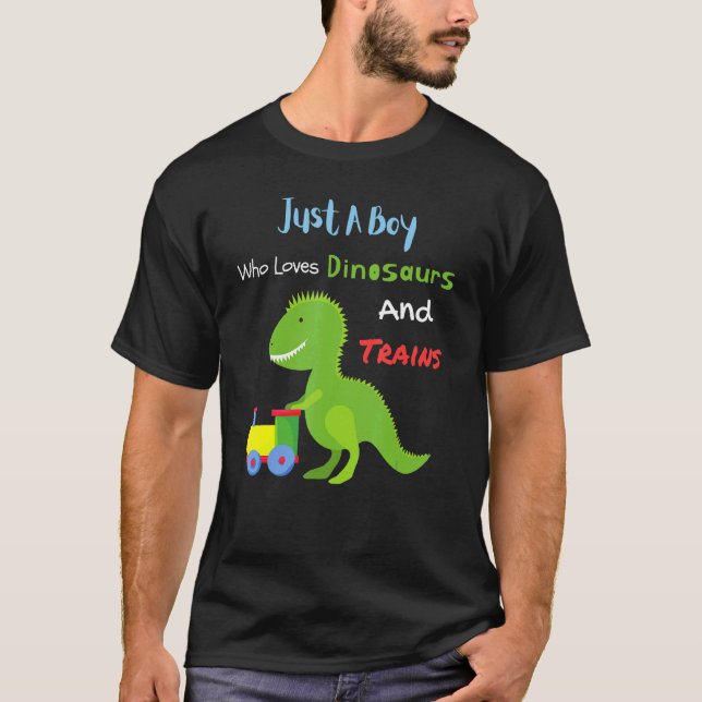 Nur ein Junge, der Dinosaurier Liebe und Niedliche T-Shirt (Vorderseite)