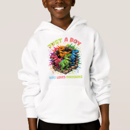 Nur ein Junge, der Dinosaurier liebt Hoodie