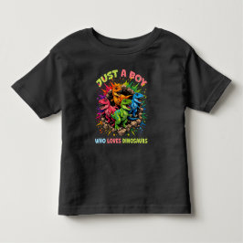 Nur ein Junge, der Dinosaurier liebt Kleinkind T-shirt