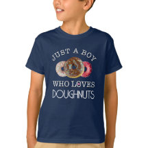 Nur ein Junge, der Doughnut Liebe