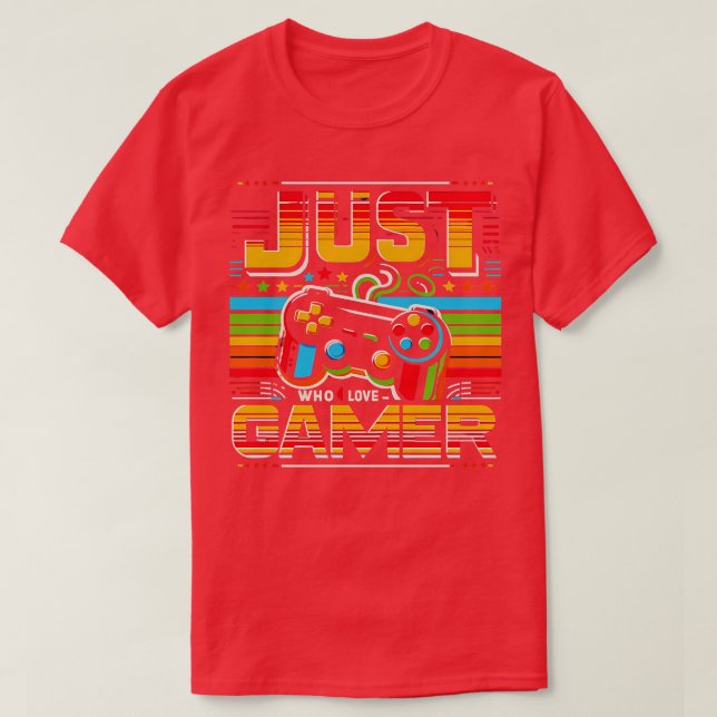 Nur ein Junge, der ein entspanntes Gaming-Design L T-Shirt (Design vorne)