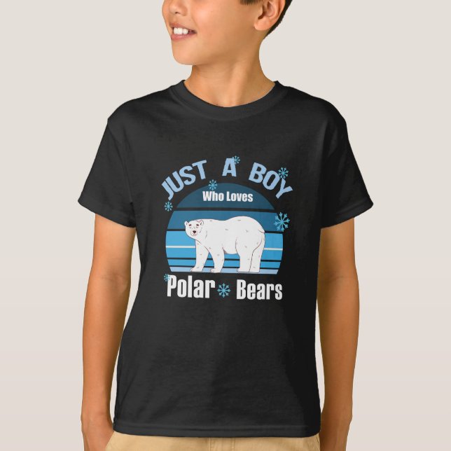 Nur ein Junge, der einen Eisbär Liebe  T-Shirt (Vorderseite)