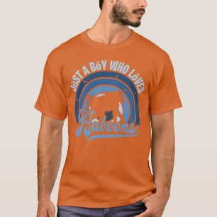 Nur ein Junge, der einen Pavian liebt Blau 80er So T-Shirt