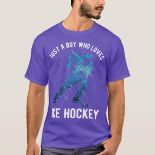 Nur ein Junge, der Eishockey Liebe T-Shirt