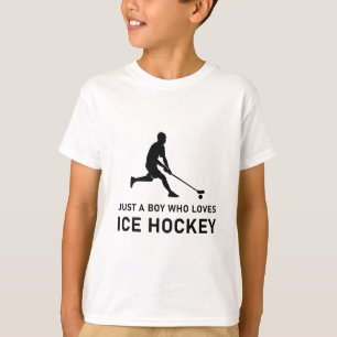 Nur ein Junge, der Eishockey Liebe T-Shirt