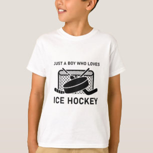Nur ein Junge, der Eishockey Liebe T-Shirt