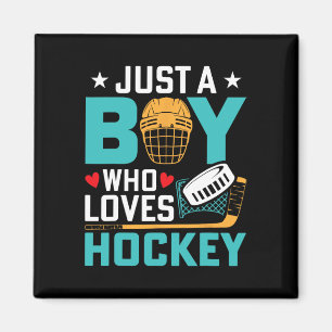 Nur ein Junge, der Eishockeyspieler Fan Kids Yo li Magnet
