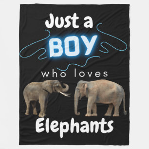 Nur ein Junge, der Elefanten Liebe, Fleece Blanket
