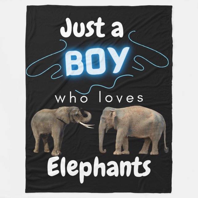 Nur ein Junge, der Elefanten Liebe, Fleece Blanket (Vorderseite)