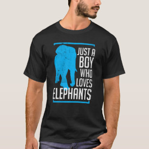 Nur ein Junge, der Elefanten Liebe Zoo Safari T-Shirt
