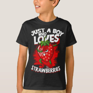 Nur ein Junge, der Erdbeeren Obst Berries St. Lieb T-Shirt