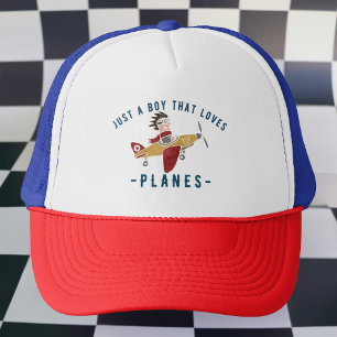 Nur ein Junge, der Flugzeug Liebe, ein lustiges Pi Truckerkappe