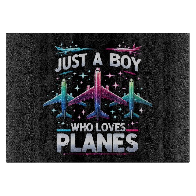 Nur ein Junge, der Flugzeug Liebe Schneidebrett (Vorderseite)