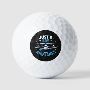 Nur ein Junge, der Flugzeuge liebt Golfball