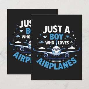 Nur ein Junge, der Flugzeuge liebt Karte