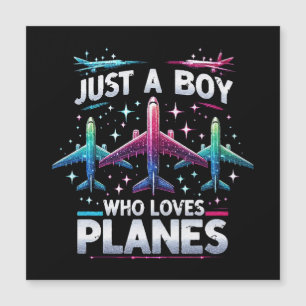 Nur ein Junge, der Flugzeuge liebt Magnetkarte