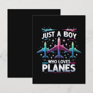 Nur ein Junge, der Flugzeuge liebt RSVP Karte
