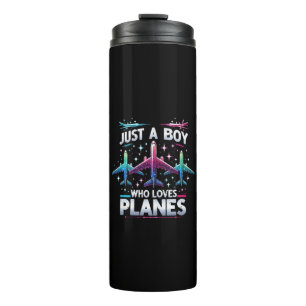 Nur ein Junge, der Flugzeuge liebt Thermosbecher