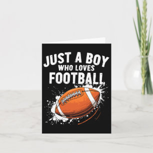 Nur ein Junge, der Football American Football Lieb Karte