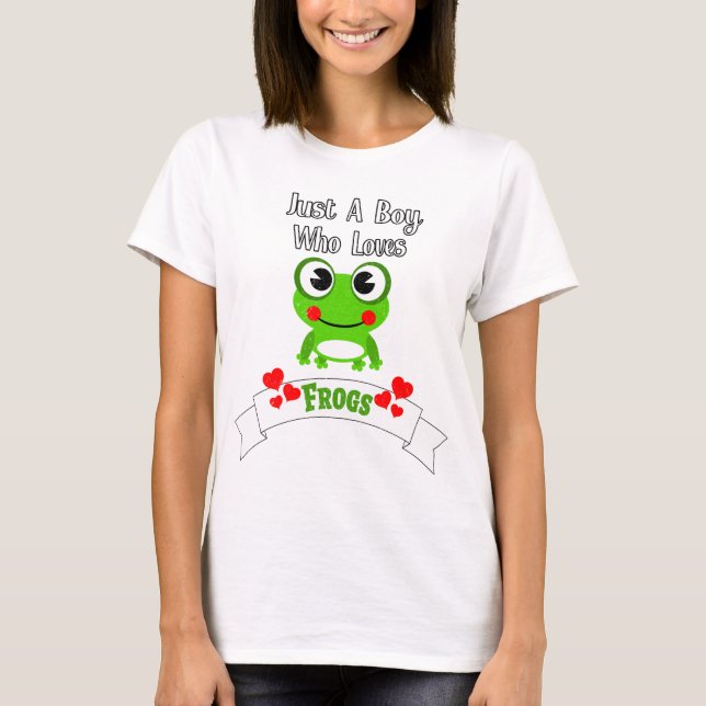 Nur ein Junge, der Frösche Liebe | Der Niedliche F T-Shirt (Vorderseite)
