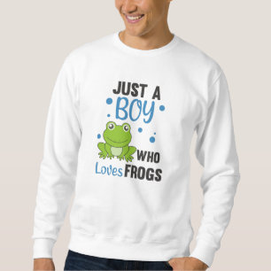 Nur ein Junge, der Froschfrösche Liebe Sweatshirt