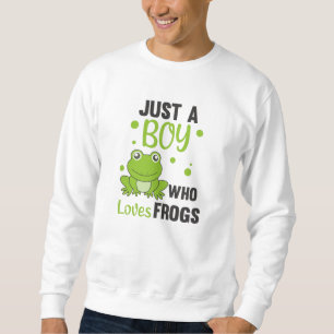 Nur ein Junge, der Froschfrösche Liebe Sweatshirt