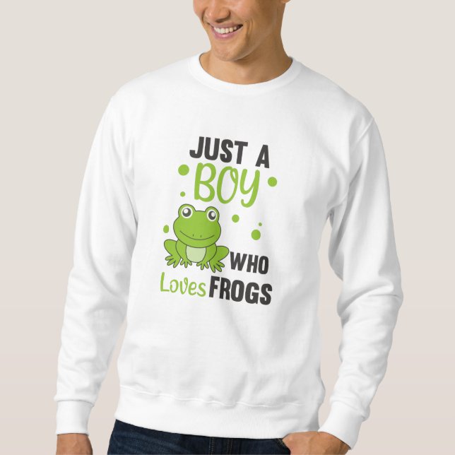 Nur ein Junge, der Froschfrösche Liebe Sweatshirt (Vorderseite)