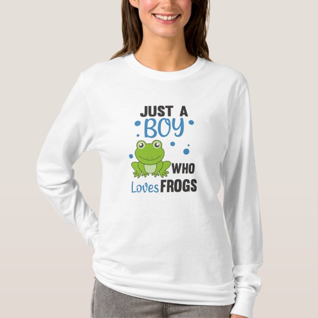 Nur ein Junge, der Froschfrösche Liebe T-Shirt (Vorderseite)