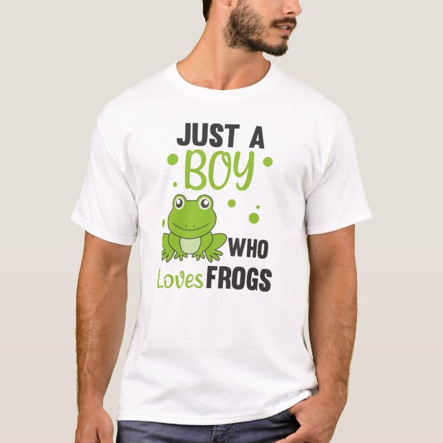 Nur ein Junge, der Froschfrösche Liebe T-Shirt (Vorderseite)