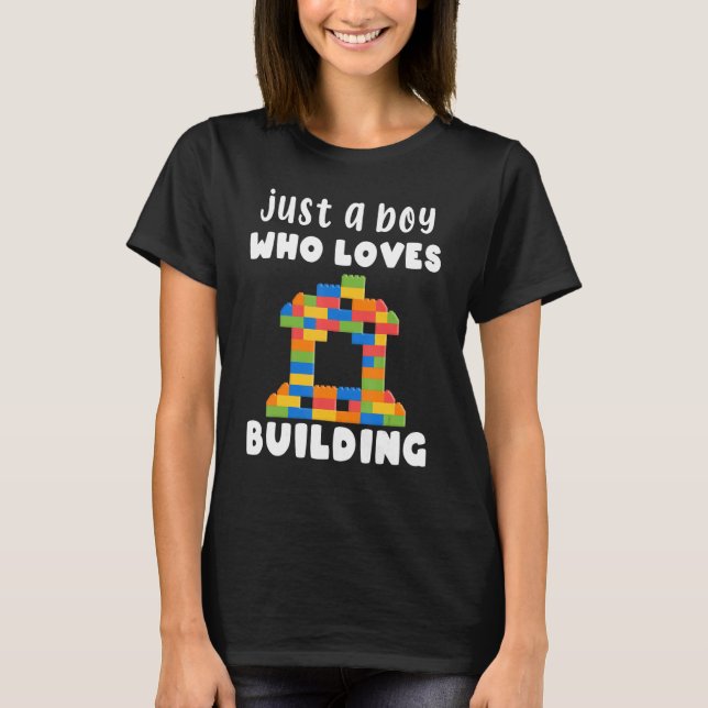 Nur ein Junge, der Gebäude Blocks Master gebaut Li T-Shirt (Vorderseite)