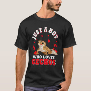 Nur ein Junge, der Gecko Valentins Herzen Niedlich T-Shirt