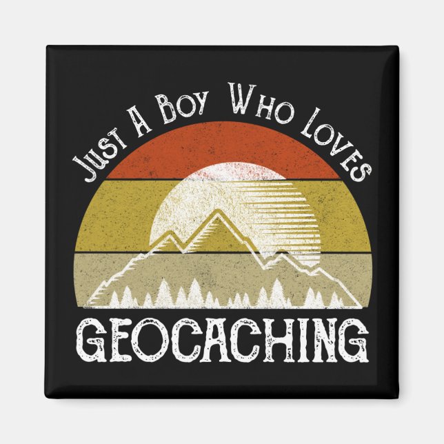 Nur ein Junge, der Geocaching-Lieben Magnet (Vorne)