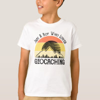 Nur ein Junge, der Geocaching-Lieben