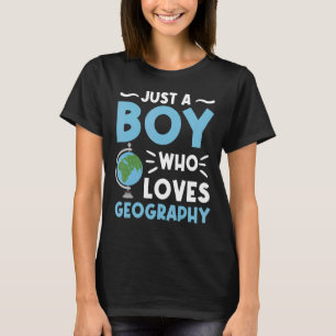 Nur ein Junge, der Geografie Liebe, kids Science G T-Shirt