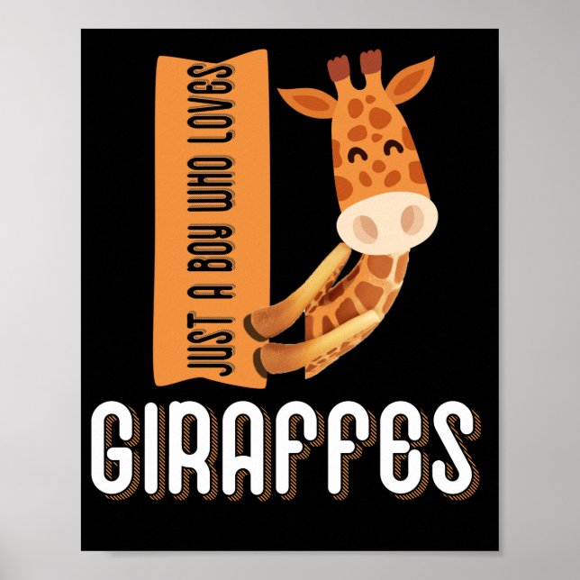 Nur ein Junge, der Giraffen Liebe Poster (Vorne)