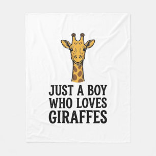 Nur ein Junge, der Giraffen liebt, süßes Giraffen- Fleecedecke