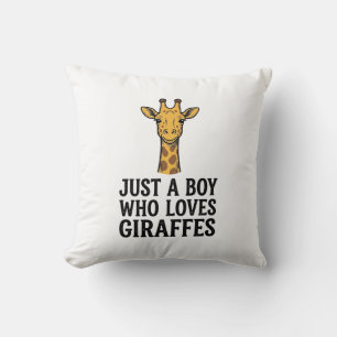 Nur ein Junge, der Giraffen liebt, süßes Giraffen- Kissen