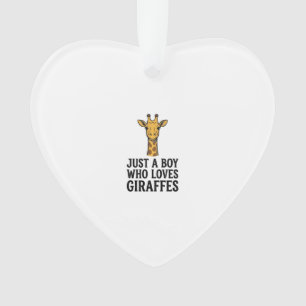 Nur ein Junge, der Giraffen liebt, süßes Giraffen- Ornament
