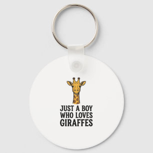 Nur ein Junge, der Giraffen liebt, süßes Giraffen- Schlüsselanhänger