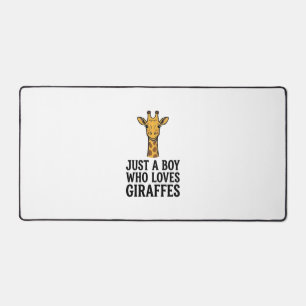 Nur ein Junge, der Giraffen liebt, süßes Giraffen- Schreibtischunterlage