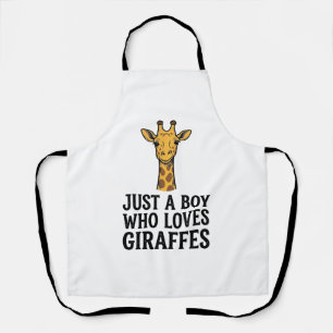 Nur ein Junge, der Giraffen liebt, süßes Giraffen- Schürze